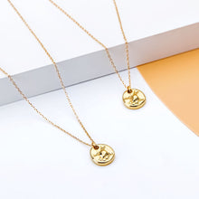 Load image into Gallery viewer, Gold-Plated Copper Coin Shape Pendant Necklace