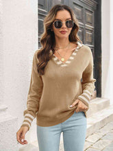 Load image into Gallery viewer, Johnny Collar Drop Shoulder Sweater