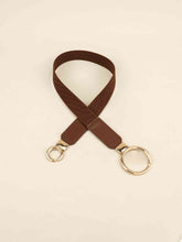 Load image into Gallery viewer, Double Ring Buckle Elastic PU Belt