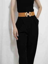 Load image into Gallery viewer, Geometric Buckle Elastic Wide Belt