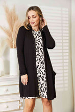 Load image into Gallery viewer, Celeste Full Size Open Front Longline Cardigan with Pockets