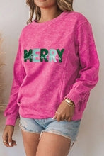 Load image into Gallery viewer, MERRY CHRISTMAS Round Neck Long Sleeve Sweatshirt