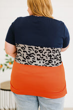 Load image into Gallery viewer, Plus Size Leopard Color Block T-Shirt