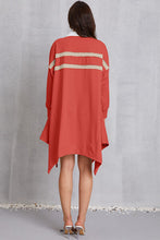 Load image into Gallery viewer, Half Button Handkerchief Hem Dress