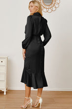 Load image into Gallery viewer, Mock Neck Ruffled Asymmetrical Dress