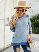 Load image into Gallery viewer, Round Neck Long Sleeve Blouse