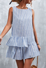 Load image into Gallery viewer, Striped Layered Sleeveless Dress