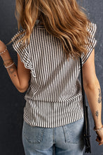 Load image into Gallery viewer, Striped Flutter Sleeve Tank
