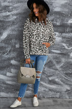 Load image into Gallery viewer, Leopard Print Drawstring Hoodie with Kangaroo Pocket
