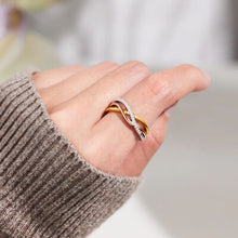 Load image into Gallery viewer, Crisscross Gold-Plated 925 Sterling Silver Ring