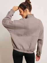 Load image into Gallery viewer, Half-Zip Long Sleeve Sweatshirt
