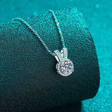 Load image into Gallery viewer, 1 Carat Moissanite Rabbit Ears Shape Pendant Necklace