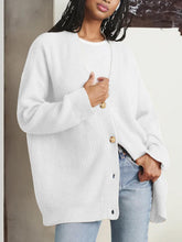 Load image into Gallery viewer, Full Size V-Neck Rib-Knit Cardigan
