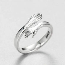 Load image into Gallery viewer, Hug Shape 925 Sterling Silver Bypass Ring