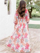 Load image into Gallery viewer, Plus Size V-Neck Printed Slit Dress