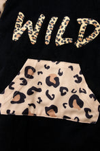 Load image into Gallery viewer, Girls Leopard Graphic Contrast Hooded Jumpsuit
