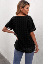 Load image into Gallery viewer, Swiss Dot Round Neck Blouse