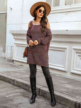 Load image into Gallery viewer, Cold Shoulder Square Neck Knit Top