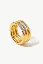 Load image into Gallery viewer, Triple-Layered Rhinestone Ring