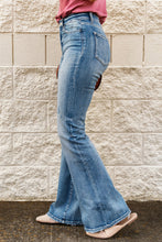 Load image into Gallery viewer, High-Rise Waist Distressed Flare Jeans
