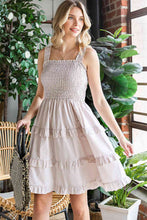 Load image into Gallery viewer, Smocked Tiered Sleeveless Dress