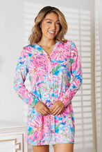 Load image into Gallery viewer, Double Take Floral Open Front Long Sleeve Cardigan