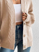 Load image into Gallery viewer, Cable-Knit Button Down Cardigan