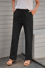Load image into Gallery viewer, Drawstring Elastic Waist Pants with Pockets