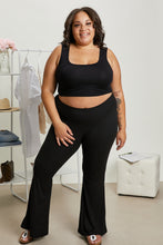 Load image into Gallery viewer, Cotton Bleu Try Me Full Size Elastic Waist Flare Pants