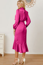 Load image into Gallery viewer, Mock Neck Ruffled Asymmetrical Dress