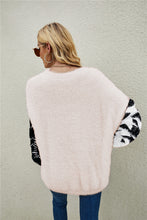Load image into Gallery viewer, Fuzzy Mixed Print Pullover Sweater