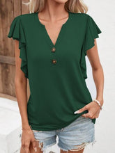 Load image into Gallery viewer, Notched Cap Sleeve T-Shirt