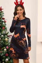 Load image into Gallery viewer, Full Size Christmas Long Sleeve Dress