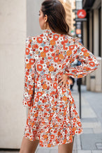 Load image into Gallery viewer, Floral Balloon Sleeve Mini Dress