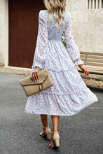 Load image into Gallery viewer, Smocked Flounce Sleeve Midi Dress