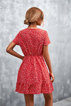 Load image into Gallery viewer, Ditsy Floral V-Neck Short Sleeve Dress