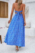 Load image into Gallery viewer, Smocked Slit Tied Printed Dress