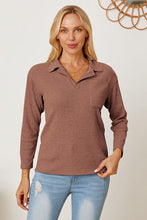 Load image into Gallery viewer, Collared Neck Dropped Shoulder T-Shirt