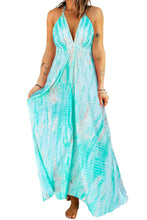 Load image into Gallery viewer, Tie-Dye Halter Neck Maxi Dress