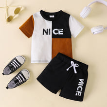 Load image into Gallery viewer, NICE Color Block Tee and Shorts Set