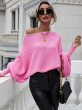 Load image into Gallery viewer, Horizontal Ribbing Dolman Sleeve Sweater