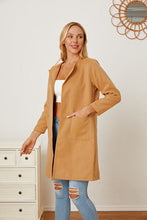 Load image into Gallery viewer, Open Front Pocketed Long Sleeve Coat