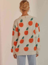 Load image into Gallery viewer, Printed Round Neck Drop Shoulder Sweater