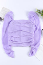 Load image into Gallery viewer, Smocked Puff Sleeve Square Neck Top