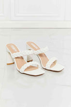 Load image into Gallery viewer, MMShoes In Love Double Braided Block Heel Sandal in White