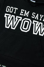 Load image into Gallery viewer, Boys Letter Pattern Hoodie and Camouflage Pants Set