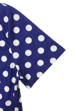 Load image into Gallery viewer, Plus Size Polka Dot Round Neck Top and Wide Leg Pants Set