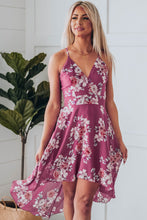 Load image into Gallery viewer, Floral Cutout High-Low Lace Back Dress