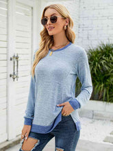 Load image into Gallery viewer, Round Neck Long Sleeve Blouse