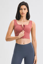 Load image into Gallery viewer, Zipper Front Sport Tank Top